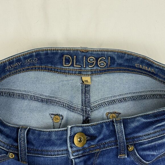 DL1961 Emma Legging Jeans 26 Dyer Blue Stretch Legging Comfort Casual EUC B17 - Picture 5 of 6